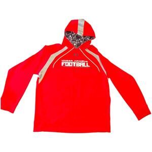 Under Armour Men's Football XL Performance Hoodie Red Clean with small flaws